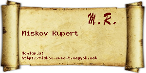 Miskov Rupert névjegykártya